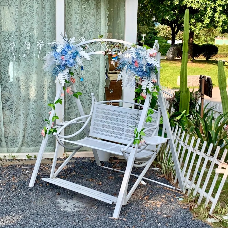 Outdoor Furniture Iron - Hof Doppel Outdoor Schwingen Outdoor Familie