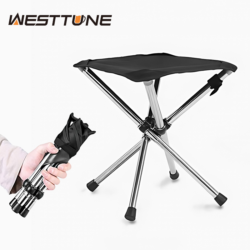 Outdoor Furniture Used - WESTTUNE Tragbarer Klapphocker, leichter Strandhocker aus