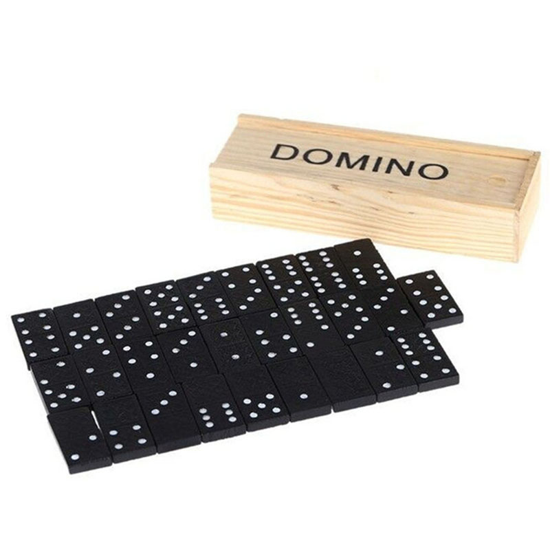 Outdoor Furniture Australia - 28-teiliges Set Holz-Domino Brettspiele Tischspiel Domino-Spielzeug