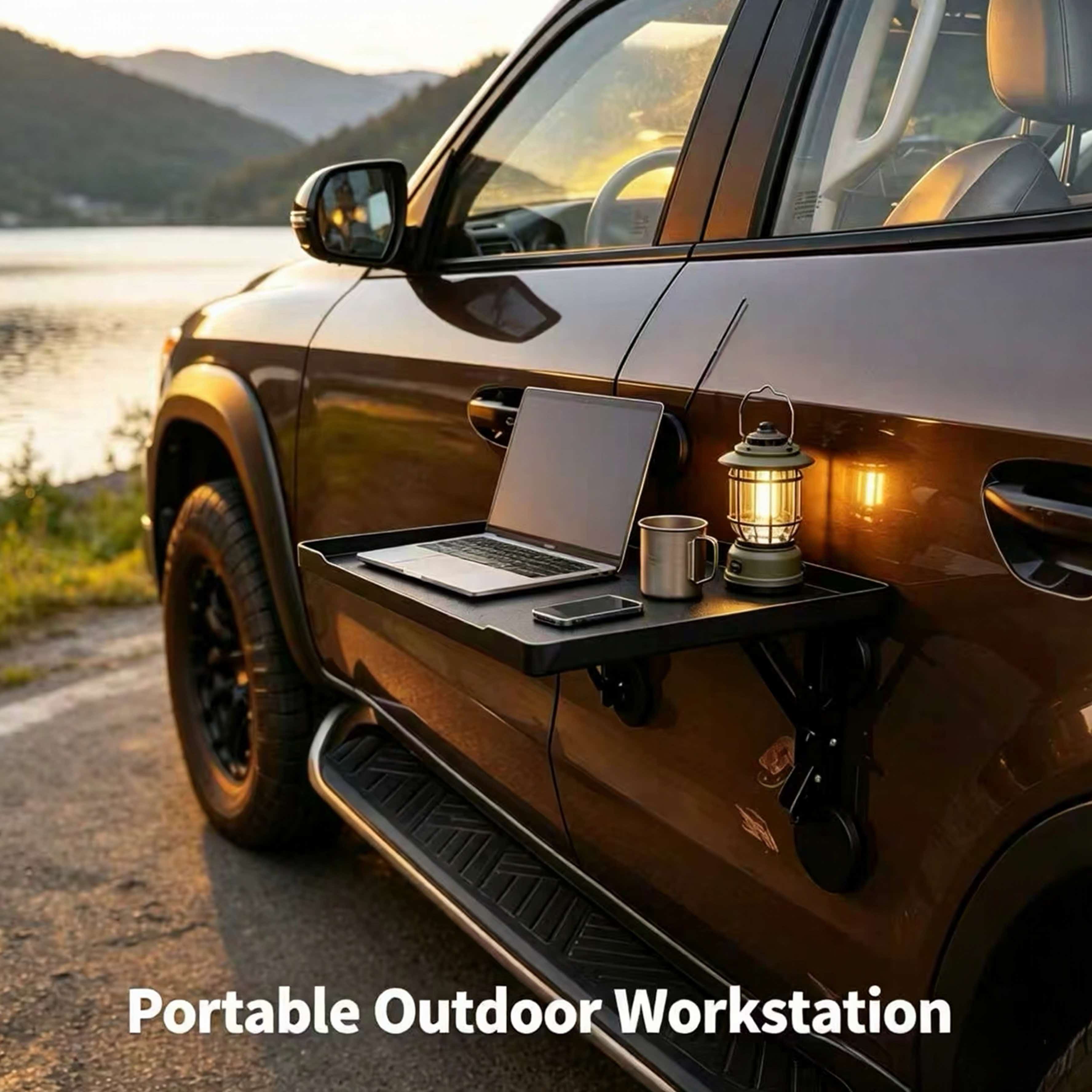 Outdoor Furniture Australia - Magnetischer Klappbarer Auto-Seitentisch Tragbarer SUV-LKW-Türtisch Camping-Tablett