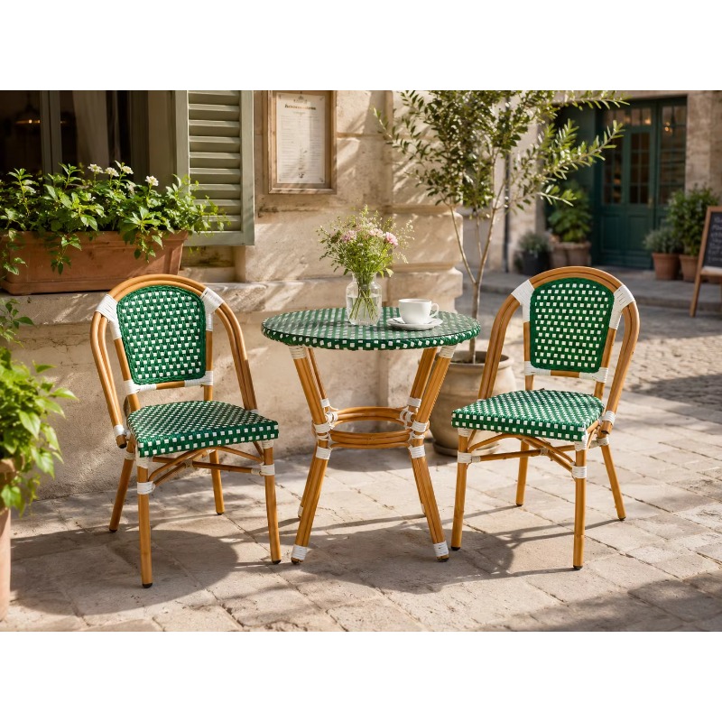 Outdoor Furniture Warehouse - Kommerzielles Modernes Outdoor Französisches Bistro-Tisch- und