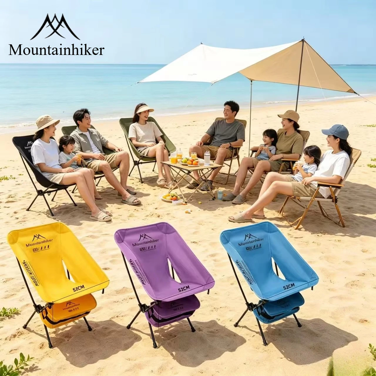 Outdoor Furniture Used - Ultraleichter Klappbarer Mondstuhl aus Aluminiumlegierung für