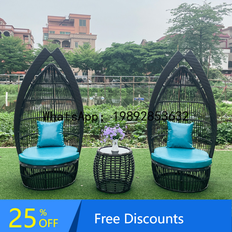 Rattan Lounge Set - Outdoor Kreative Rattan Gewebt Lounge Stuhl
