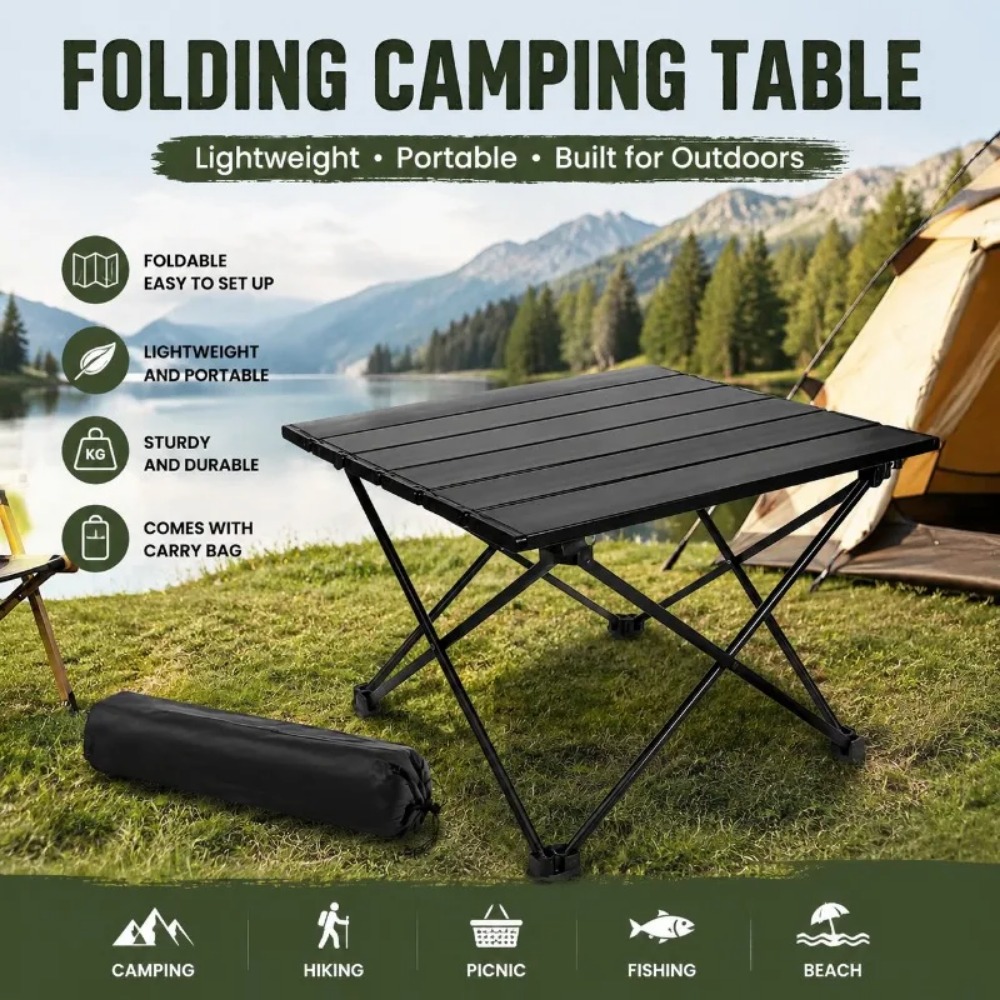 Outdoor Furniture Australia - Ultraleichter Tragbarer Camping-Klapptisch Rolladen-Picknicktisch Langlebiger Outdoor-Grill-Strand-Angel-Reisetisch