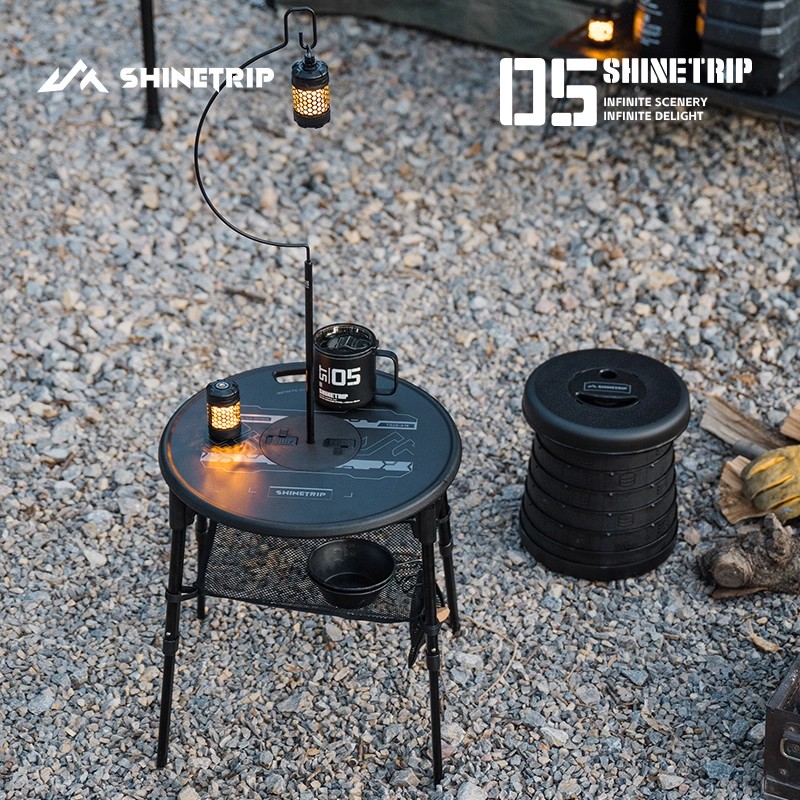 Outdoor Furniture Australia - ShineTrip Outdoor Klapptisch Tragbarer Camping-Picknick-Grilltisch Multifunktionaler