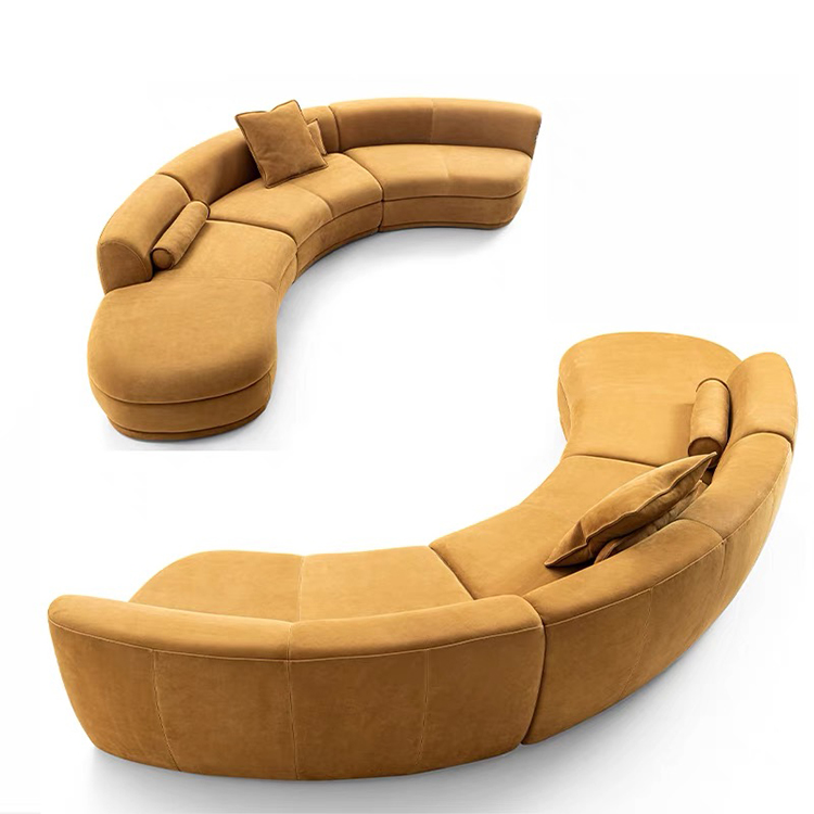 Rattan Lounge Set - Wohnzimmermöbel, geschwungenes, kreisförmiges Lounge-Sofa, luxuriöses Sofa-Set