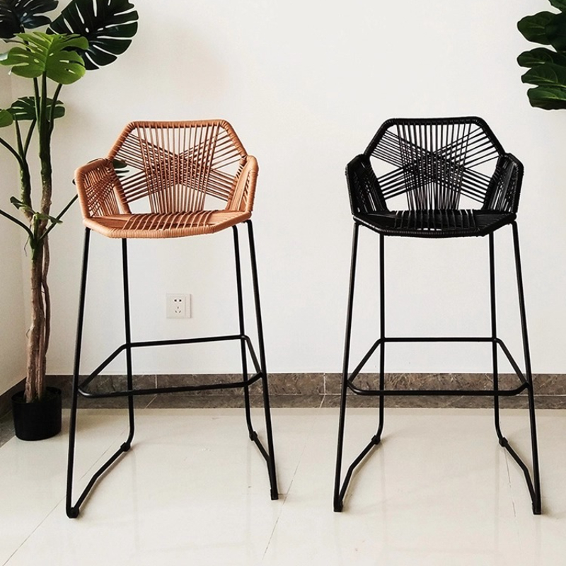 Skandinavischer Rattan-Barhock – Outdoor Furniture Iron Bewertung und Preis