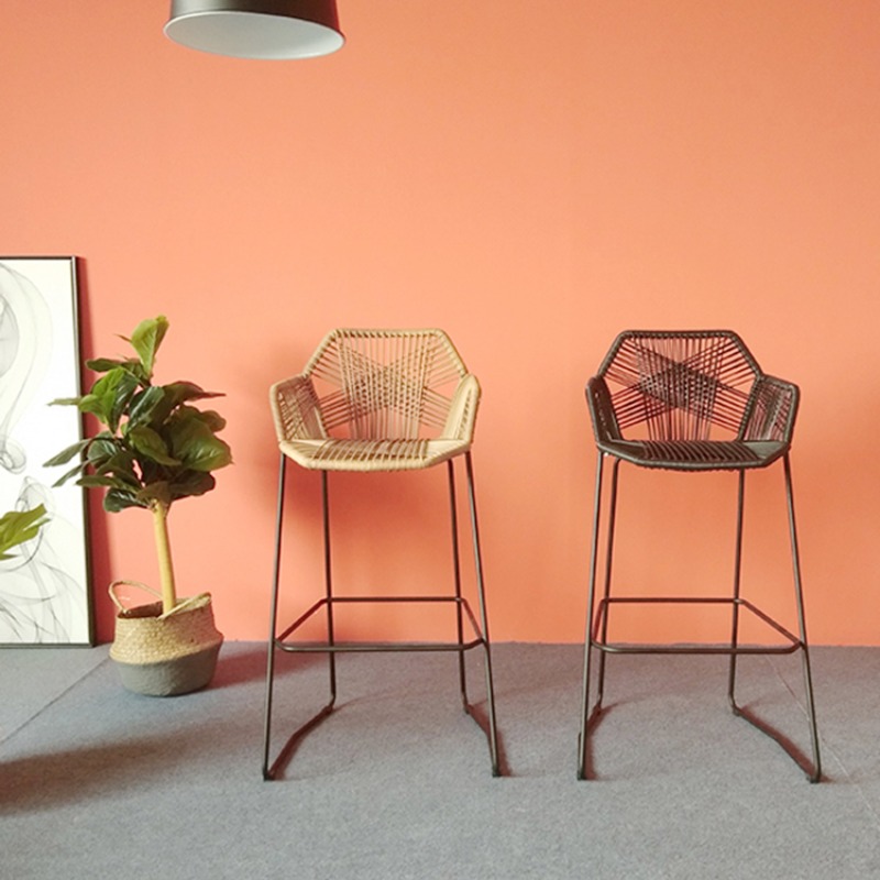 Skandinavischer Rattan-Barhock – Outdoor Furniture Iron Bewertung und Preis