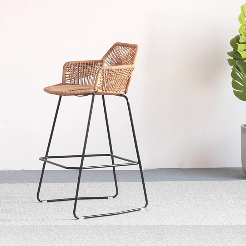 Skandinavischer Rattan-Barhock – Outdoor Furniture Iron Bewertung und Preis