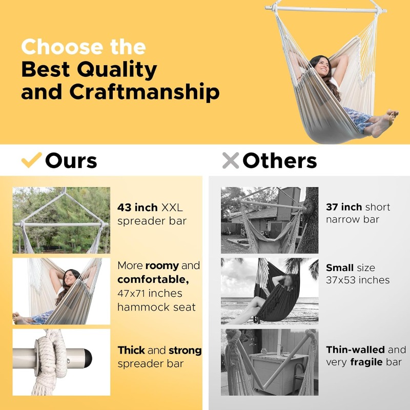Große Outdoor-Hängematte mit S – Outdoor Furniture Iron Bewertung und Preis
