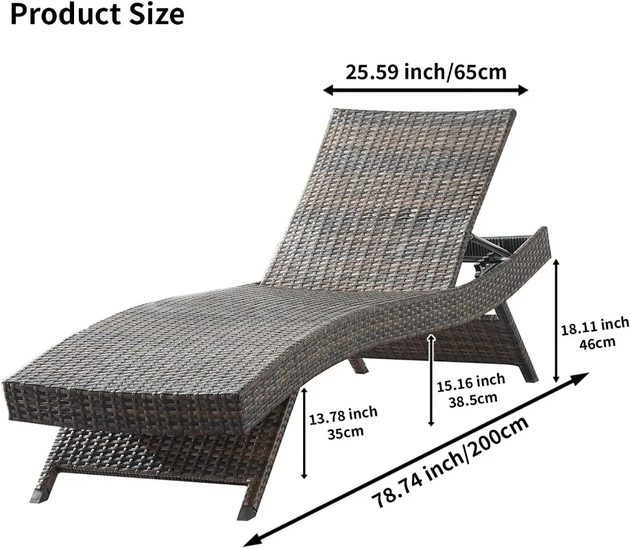 Langes Liegestuhl-Set für den  – Rattan Lounge Set Bewertung und Preis