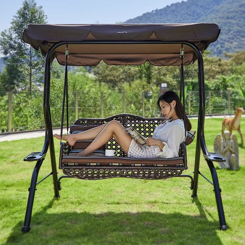 Hof Doppel Outdoor Schwingen O – Outdoor Furniture Iron Bewertung und Preis