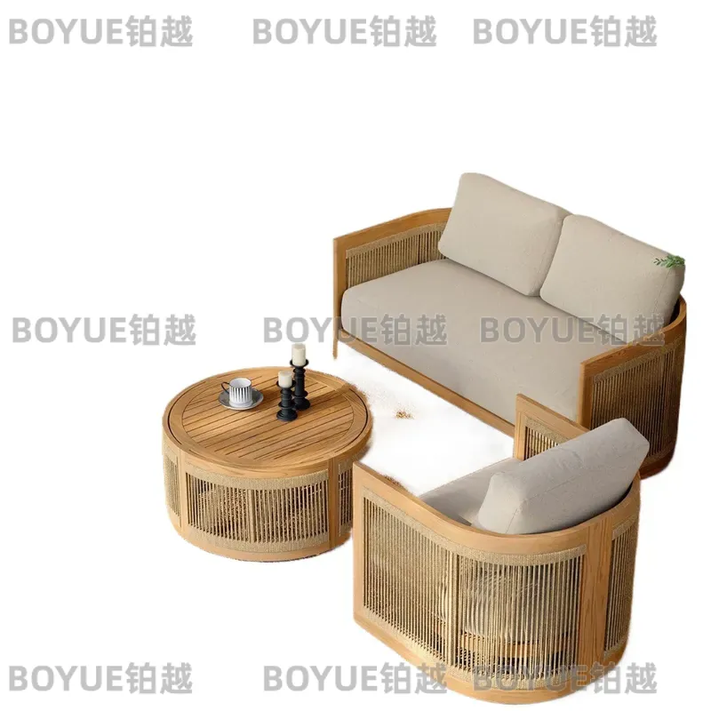 Outdoor Teakholz-Sofagarnitur  – Rattan Lounge Set Bewertung und Preis