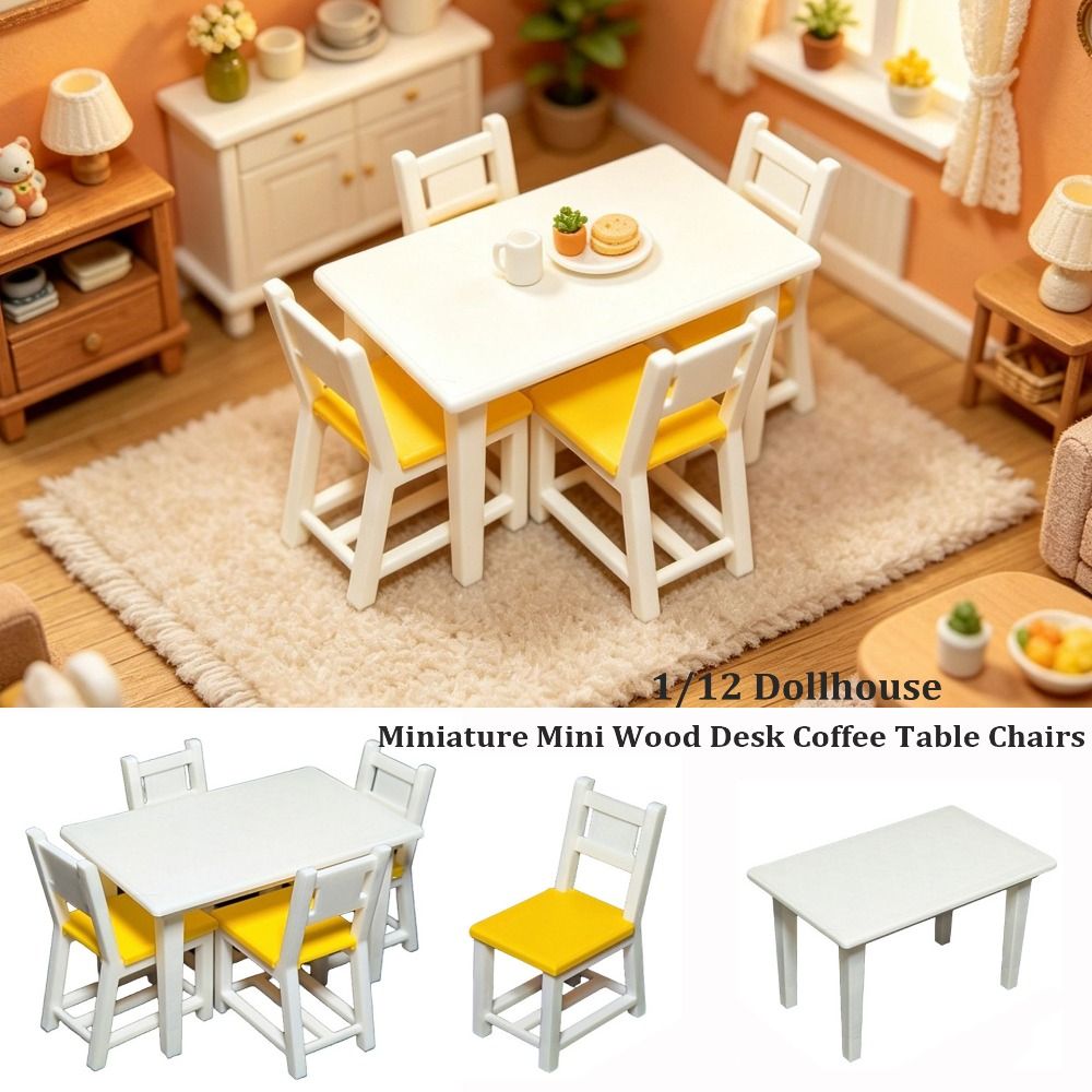 1/12 Puppenhaus Miniatur Holzs – Bistro Table Set Bewertung und Preis