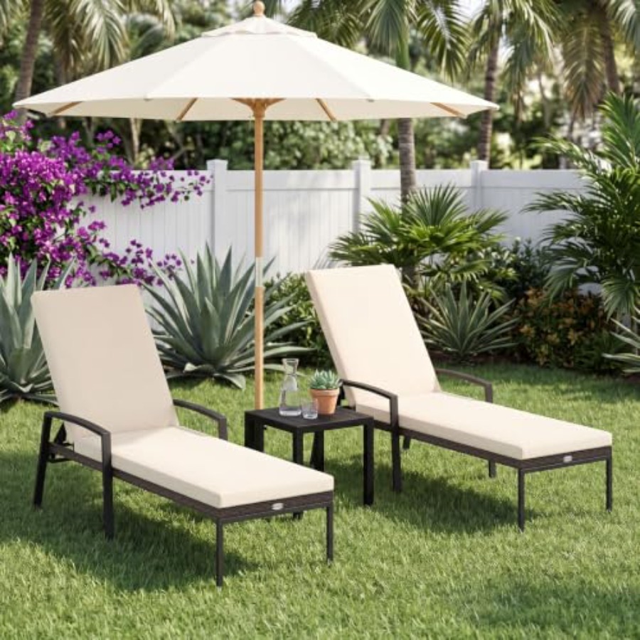 Gartenmöbel-Set: 2 Rattan-Lieg – Rattan Lounge Set Bewertung und Preis