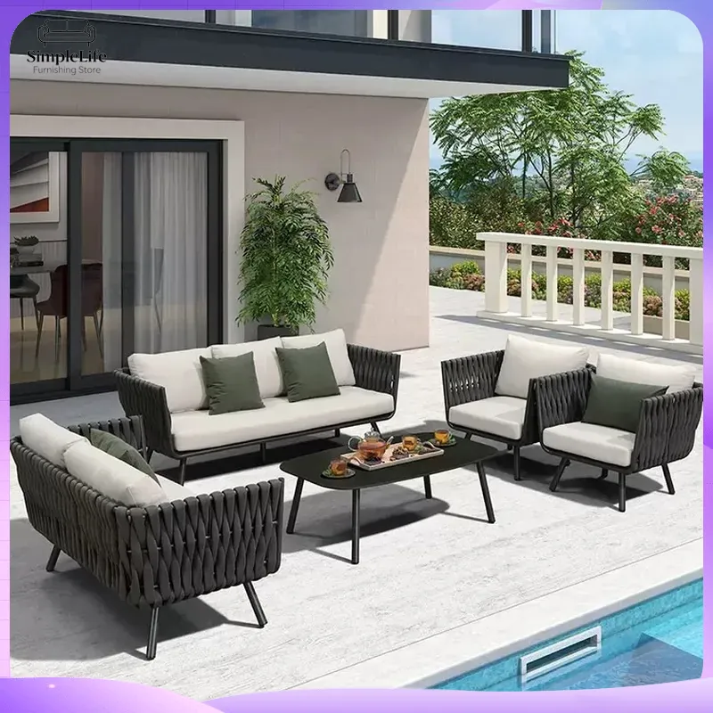 Outdoor-Rattan-Sofa-Set für Ga – Rattan Lounge Set Bewertung und Preis