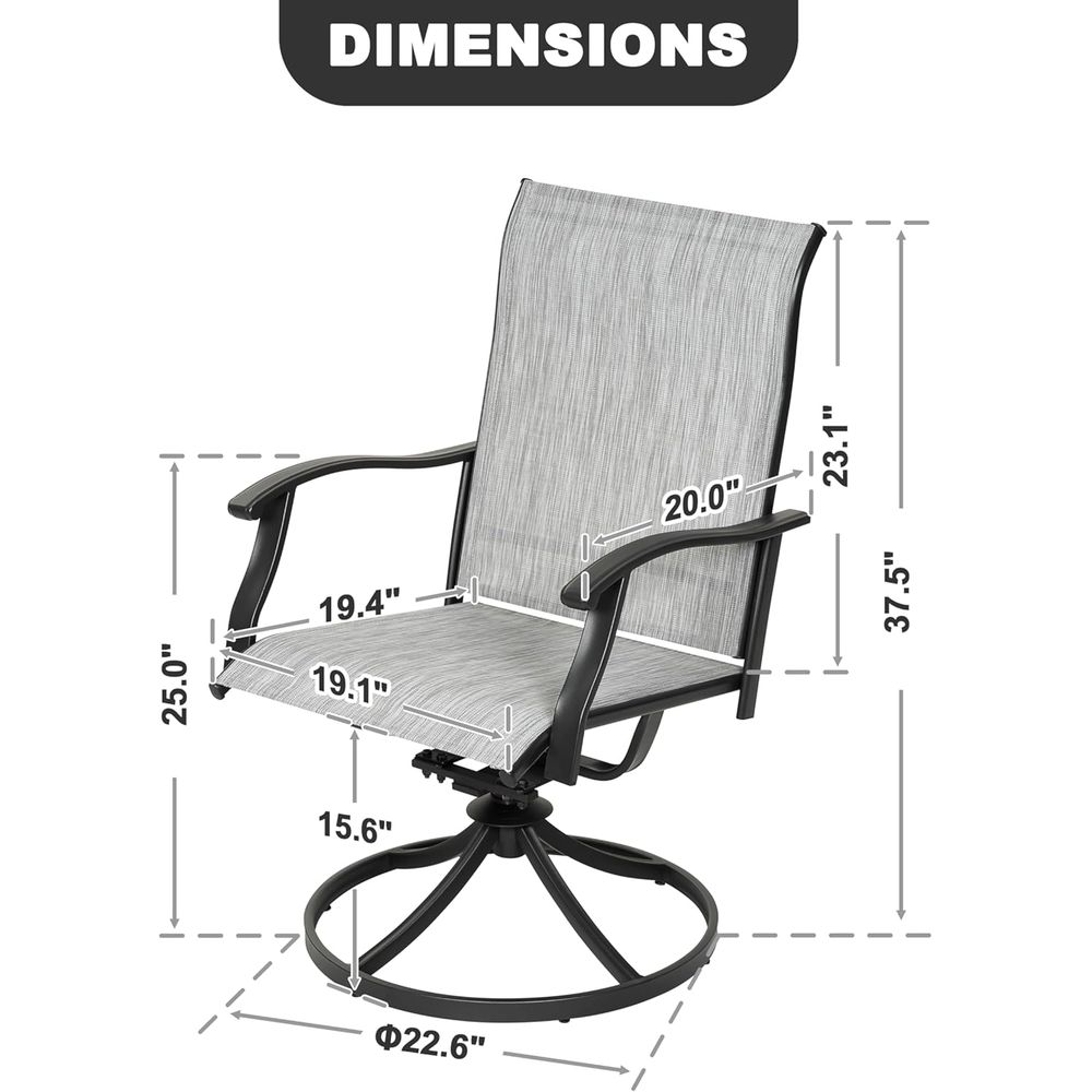 Drehstuhl-Set für den Außenber – Outdoor Furniture Ofo Bewertung und Preis
