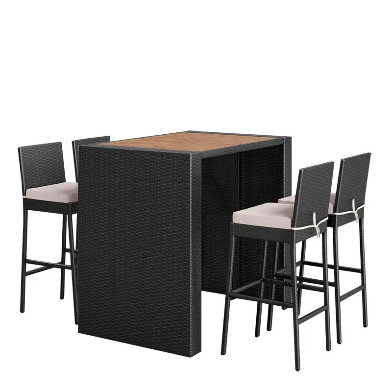Rattan-Bartisch- und Stuhl-Set – Rattan Lounge Set Bewertung und Preis
