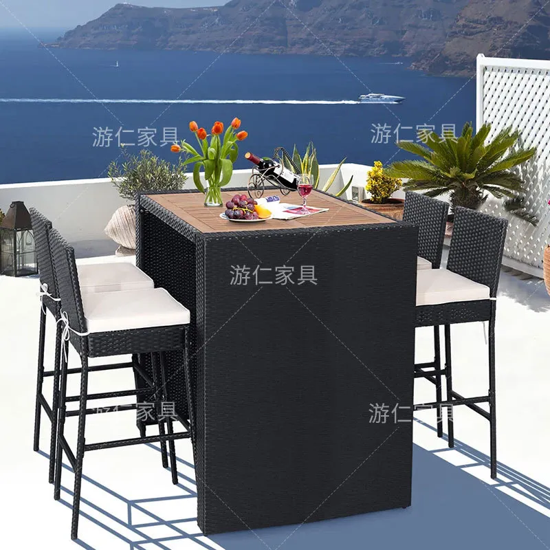Rattan-Bartisch- und Stuhl-Set – Rattan Lounge Set Bewertung und Preis