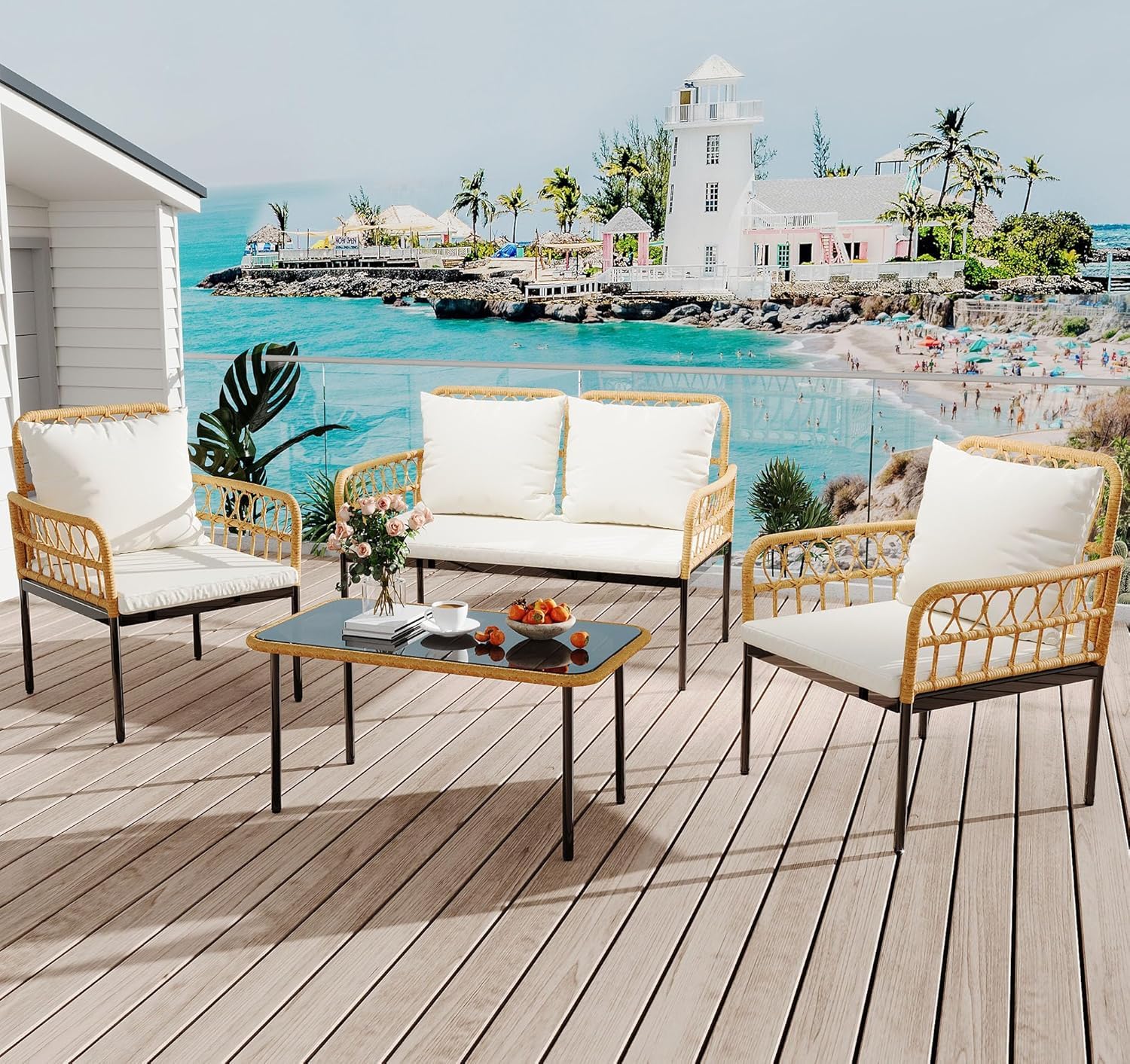 4-teiliges Gartenmöbel-Set, Ou – Outdoor Furniture Ofo Bewertung und Preis