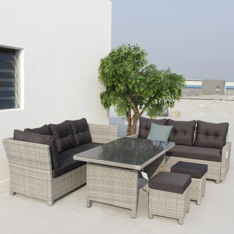 Outdoor PE-Rattan Lounge-Sofa- – Rattan Lounge Set Bewertung und Preis