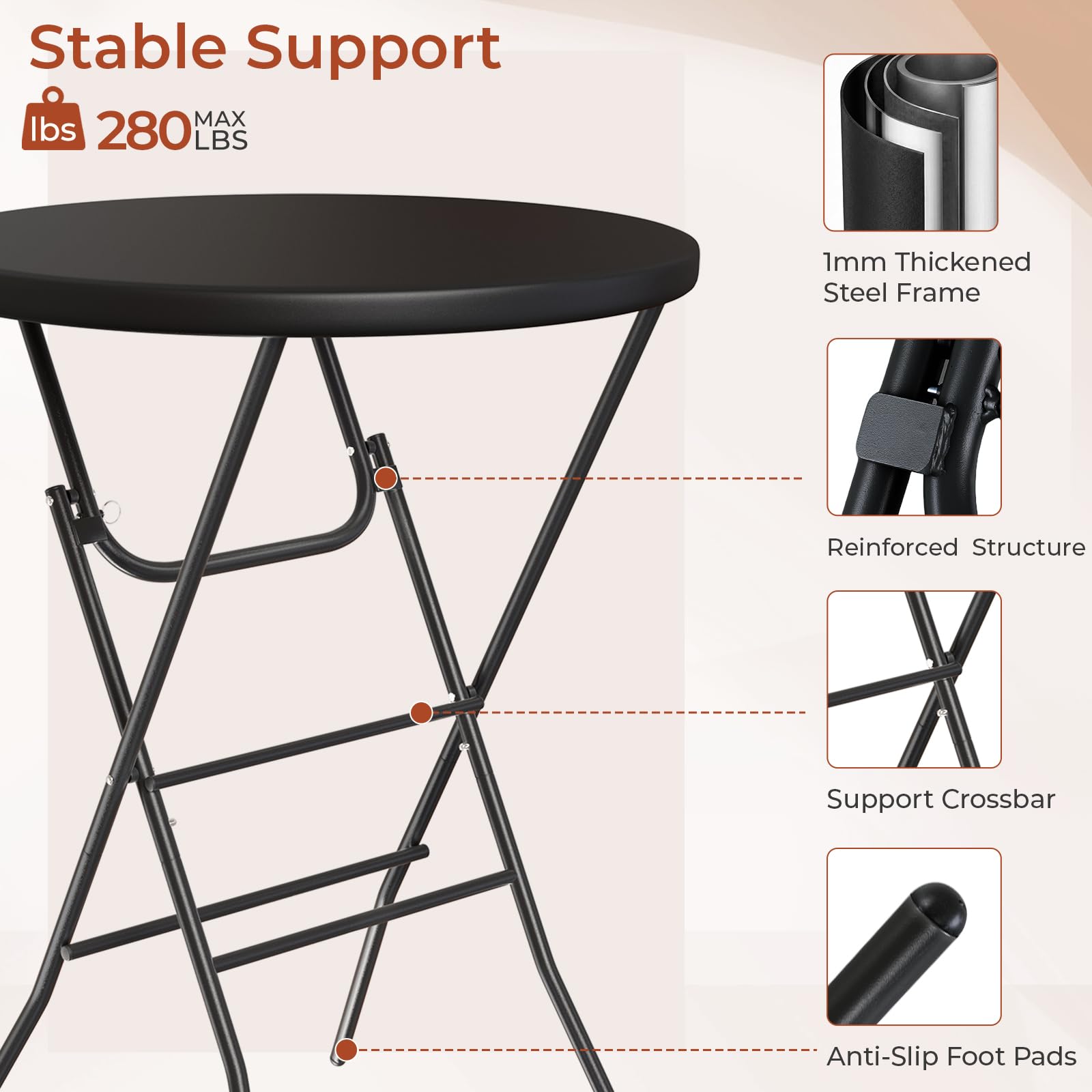 AOOU 2 Stück 32 Zoll klappbare – Outdoor Furniture Iron Bewertung und Preis